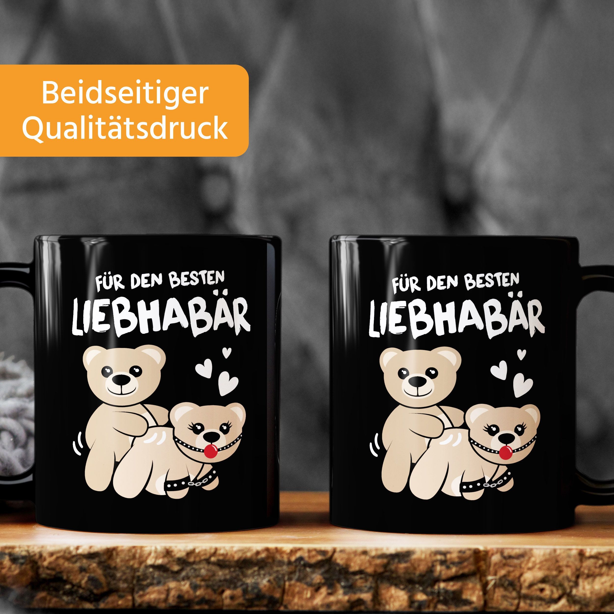 MoonWorks Tasse Kaffee-Tasse Liebe lustig Bär Geschenk Partner Mann Liebhaber, Keramik – Bild 3 von 5