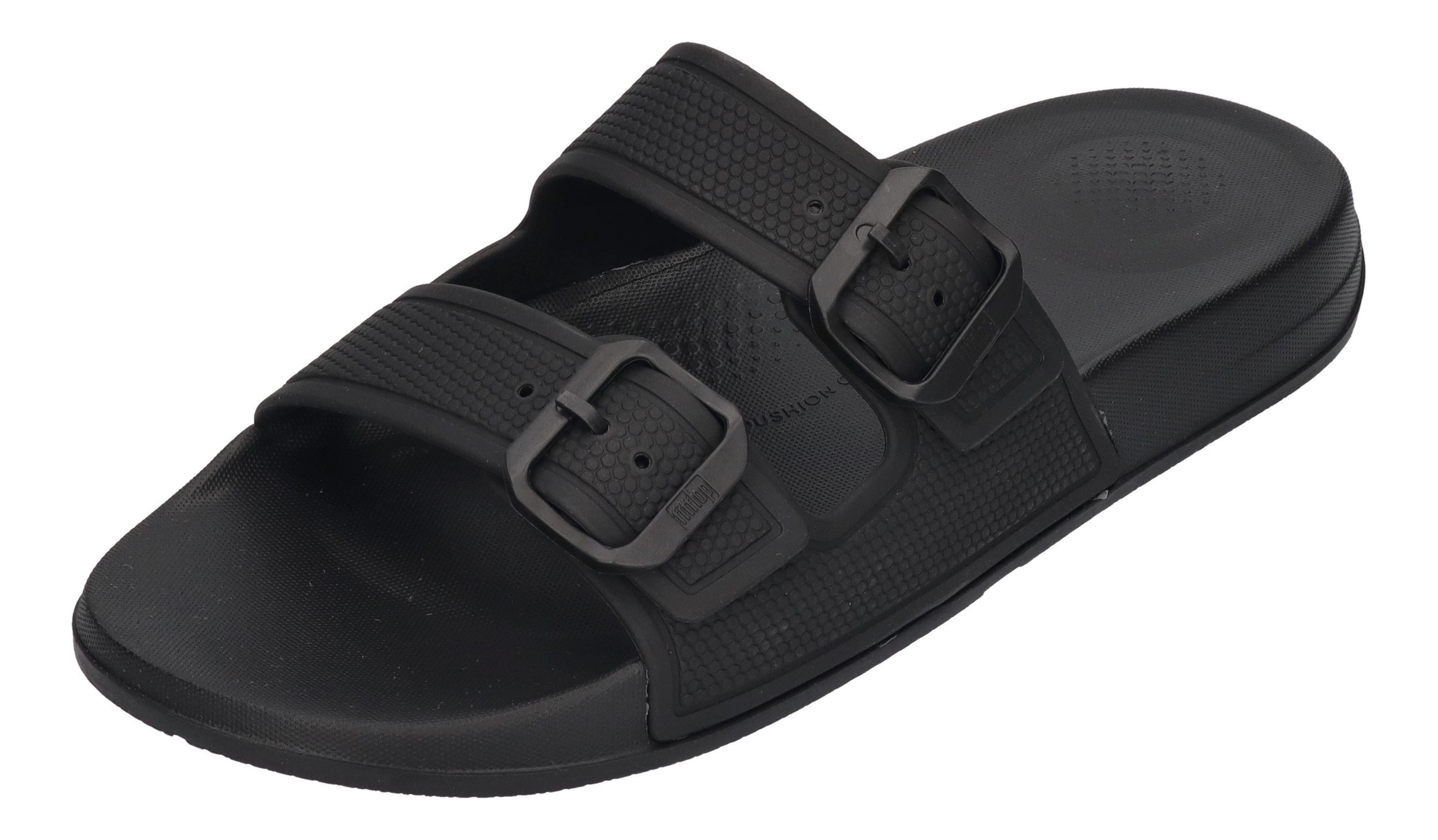 Fitflop IQUSHION TWO-BAR BUCKLE SLIDES Zehentrenner Black