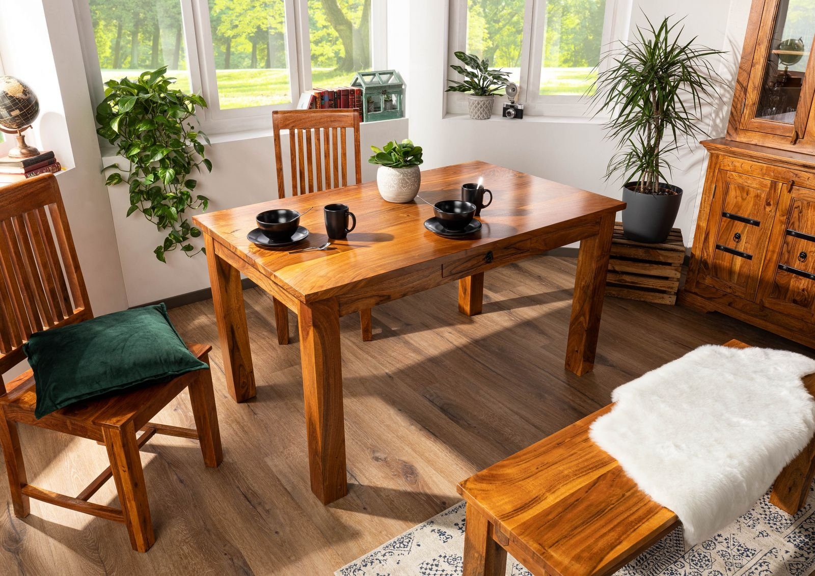 Massivmoebel24 Esstisch OXFORD (Esstisch Akazie 120x85x76 günstig online kaufen