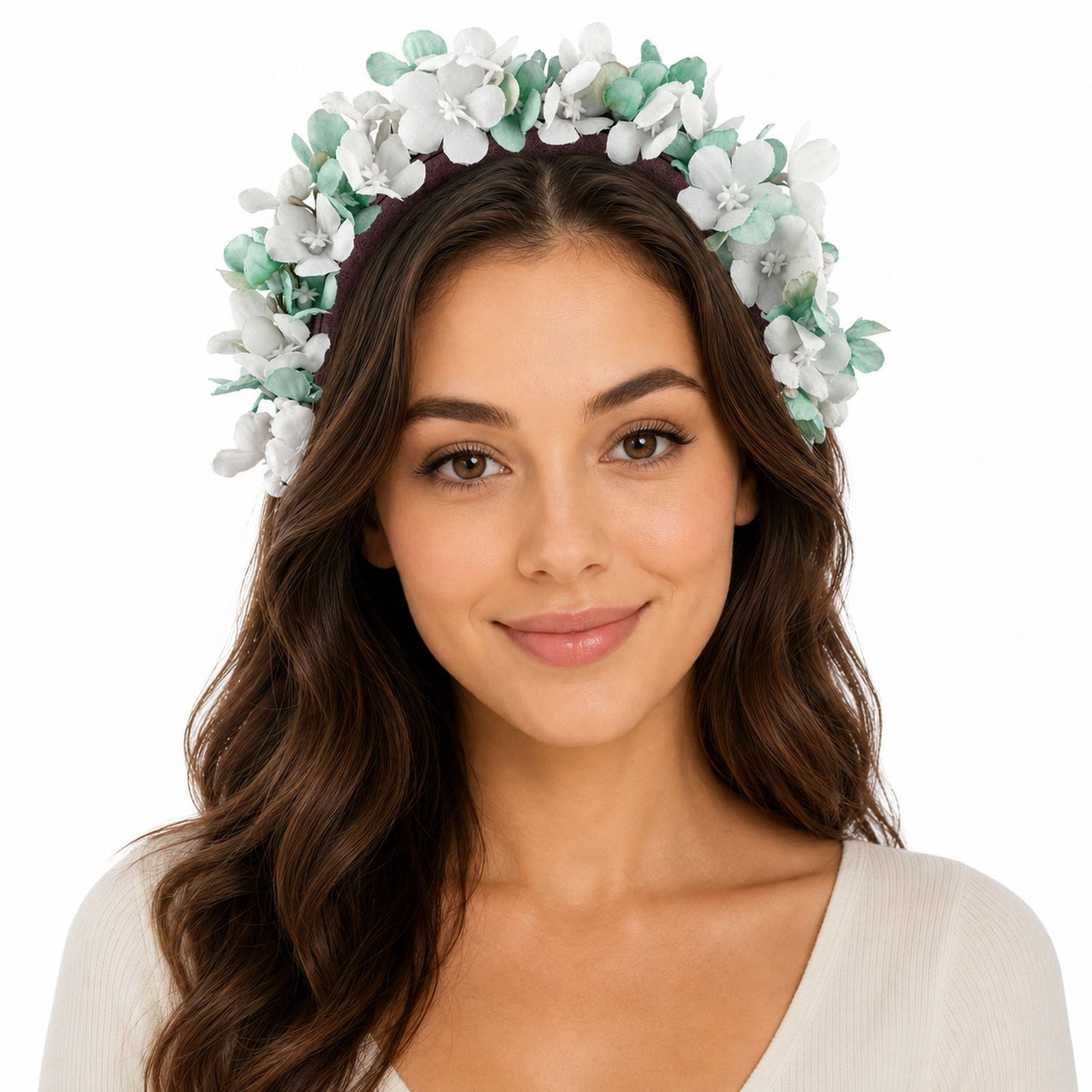 Trachtenland Haarreif Blumen Haarkranz "Marissa" mit zarten Blüten