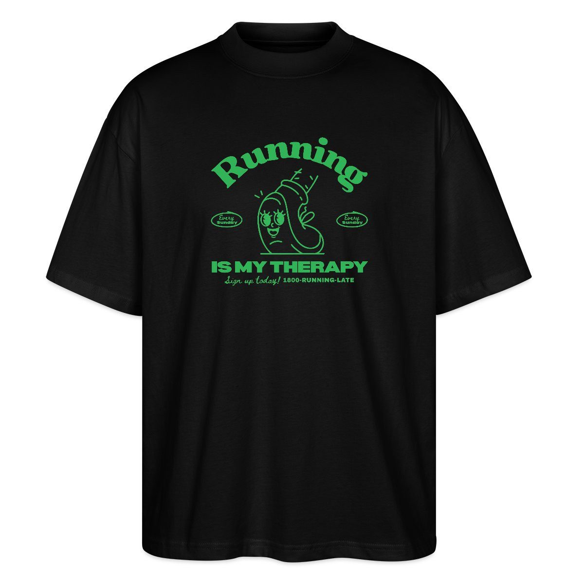 T-Shirt Running Club Design Oversize Unisex T-Shirt