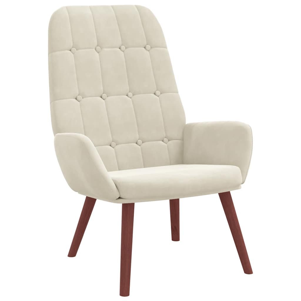 vidaXL Sessel Relaxsessel Cremeweiß Samt (1-St) günstig online kaufen