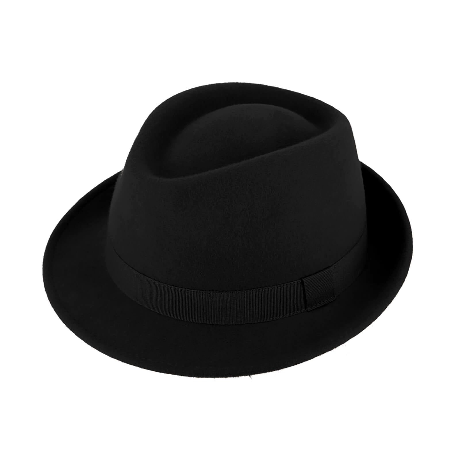 Fiebig Filzhut Fiebig Wollfilzhut Trilby uni Schwarz