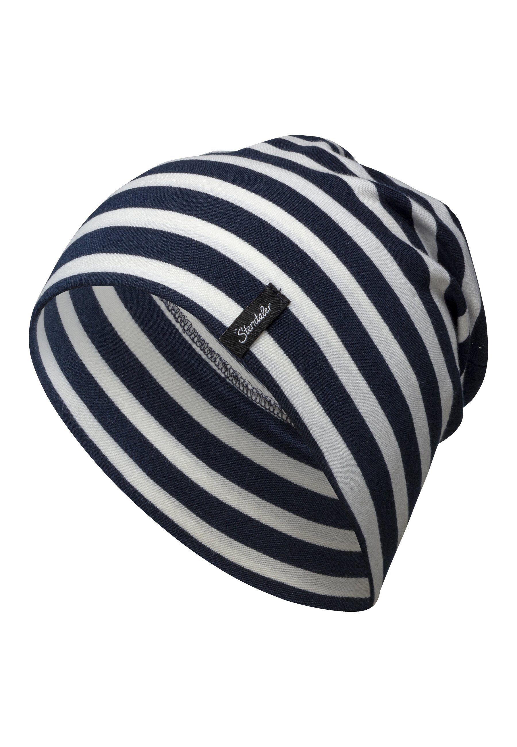 Sterntaler® Beanie OCS Beanie (1-St) Kindermütze aus Singlejersey mit breitem Ringel