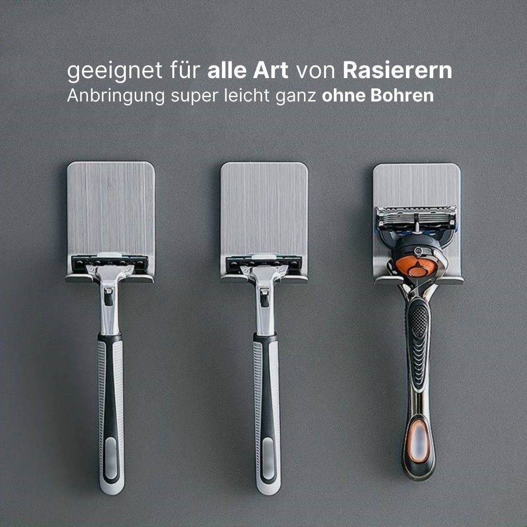 LIVINA HOME Wandhaken Rasierer Halter Haken, Selbstklebender Rasiererhaken Edelstahl, Badezimmer, Bad, Küche, Türen, Kleiderschränke, Wand, (1-St), Kleiderhaken ohne Bohren