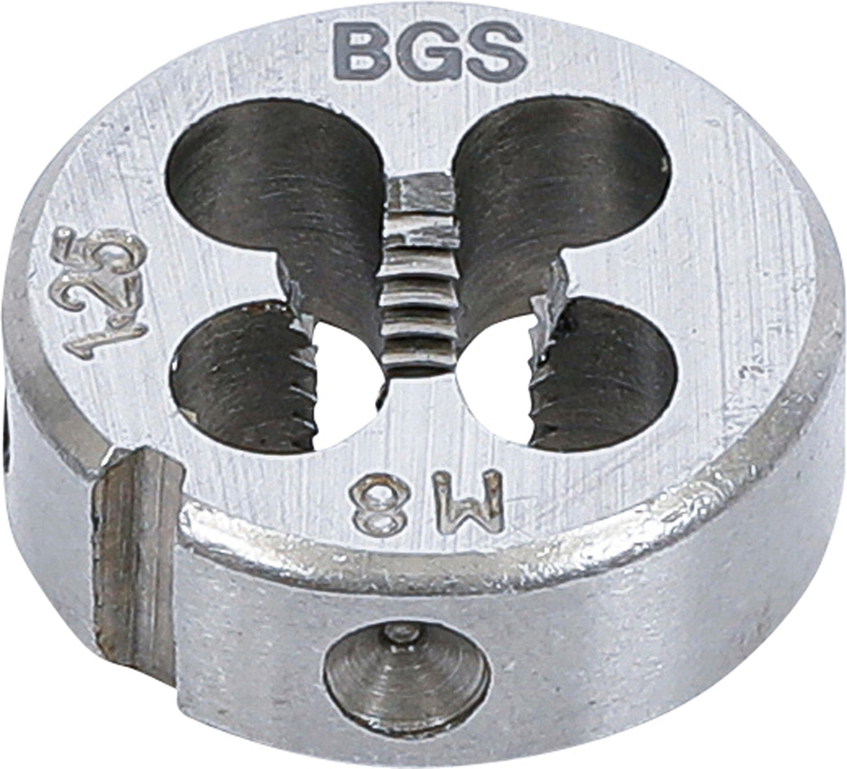 BGS technic Gewindeschneideisen Gewindeschneideisen, M8 x 1,25 x 25 mm