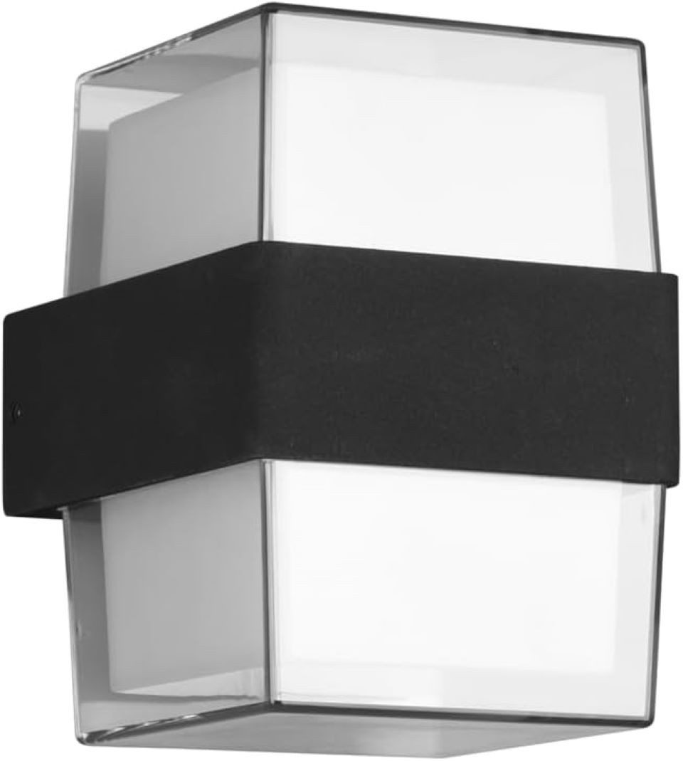 lightling LED Außen-Wandleuchte Moritz, LED fest integriert, Warmweiß, eckig, Up and down Beleuchtung, IP54