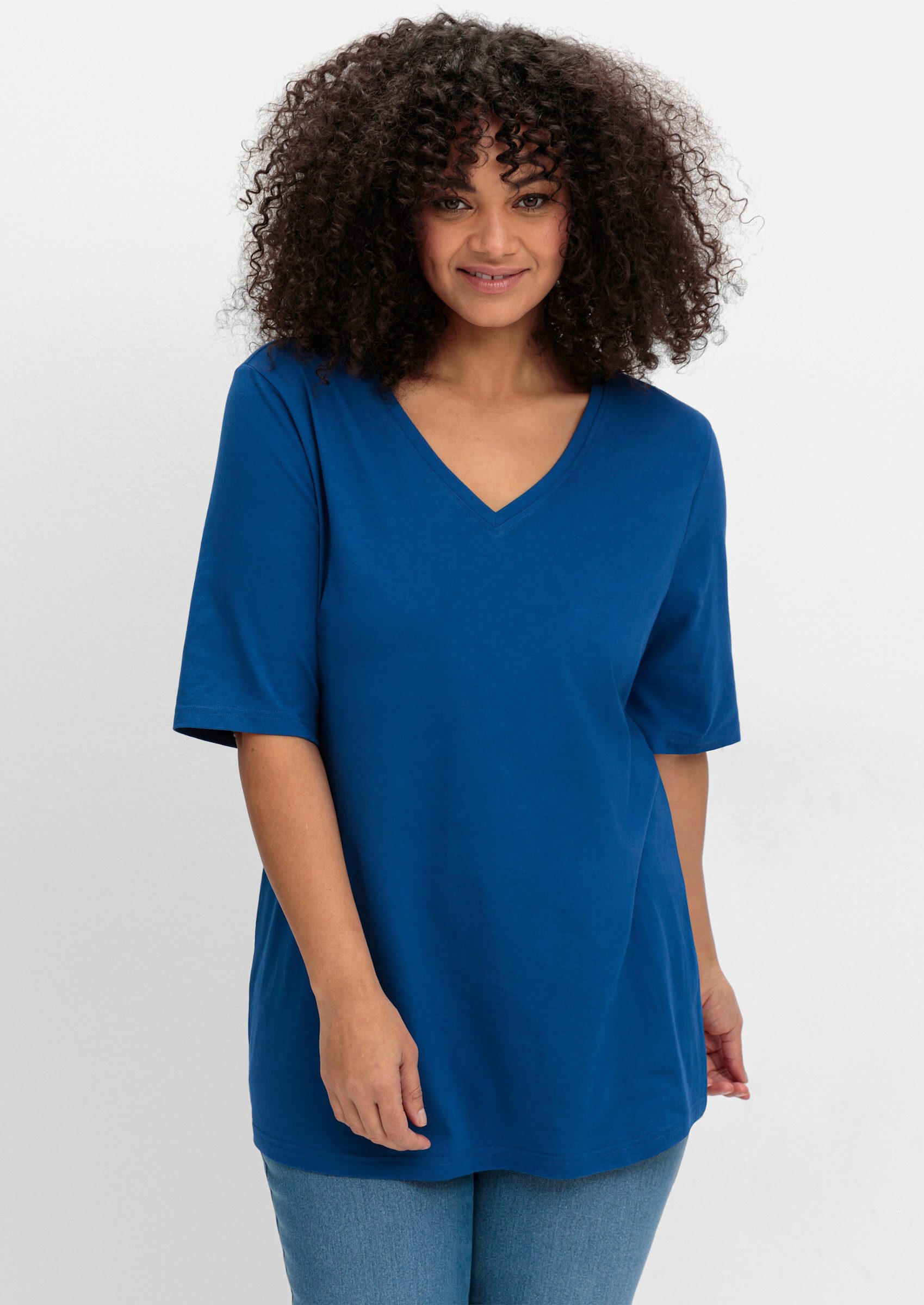 Sheego T-Shirt V-Shirt günstig online kaufen