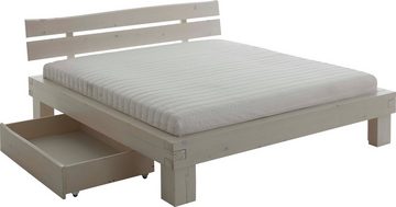 Relita Futonbett Bellmund, aus massiver Fichte white wash mit natürlicher Holzmaserung