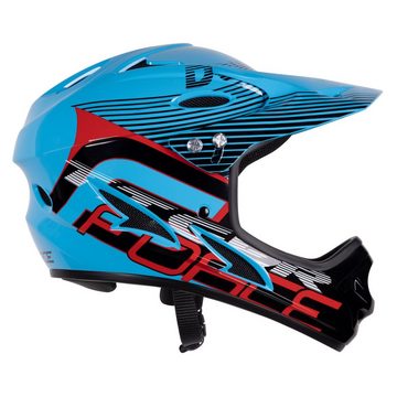 FORCE Fahrradhelm Downhill Helm FORCE TIGER blue-blk-red L-XL