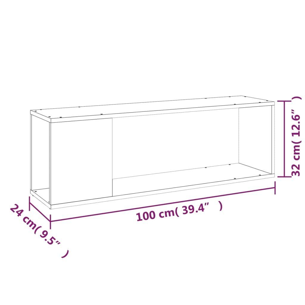 TV-Schrank TV-Schrank cm Sonoma (1-St) Grau Holzwerkstoff 100x24x32 vidaXL