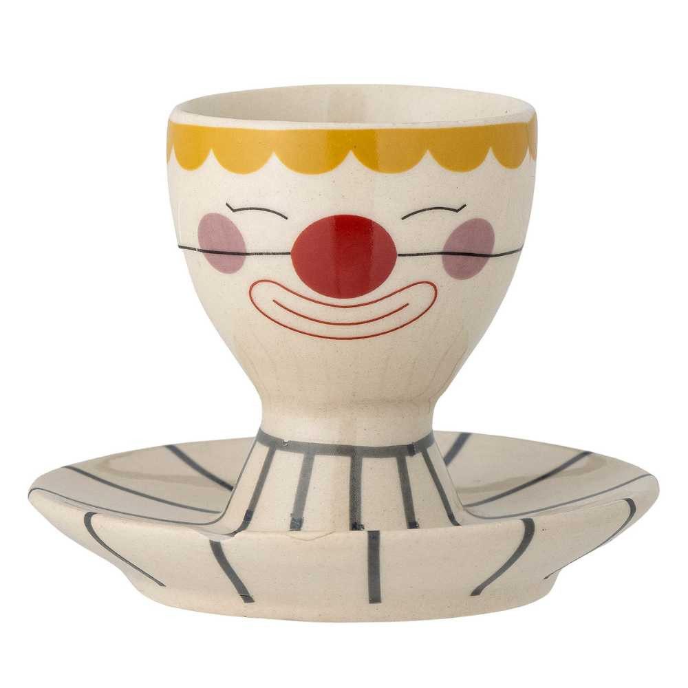 Bloomingville Eierbecher Bloomingville Eierbecher FIZBO Clown Gesicht Keramik
