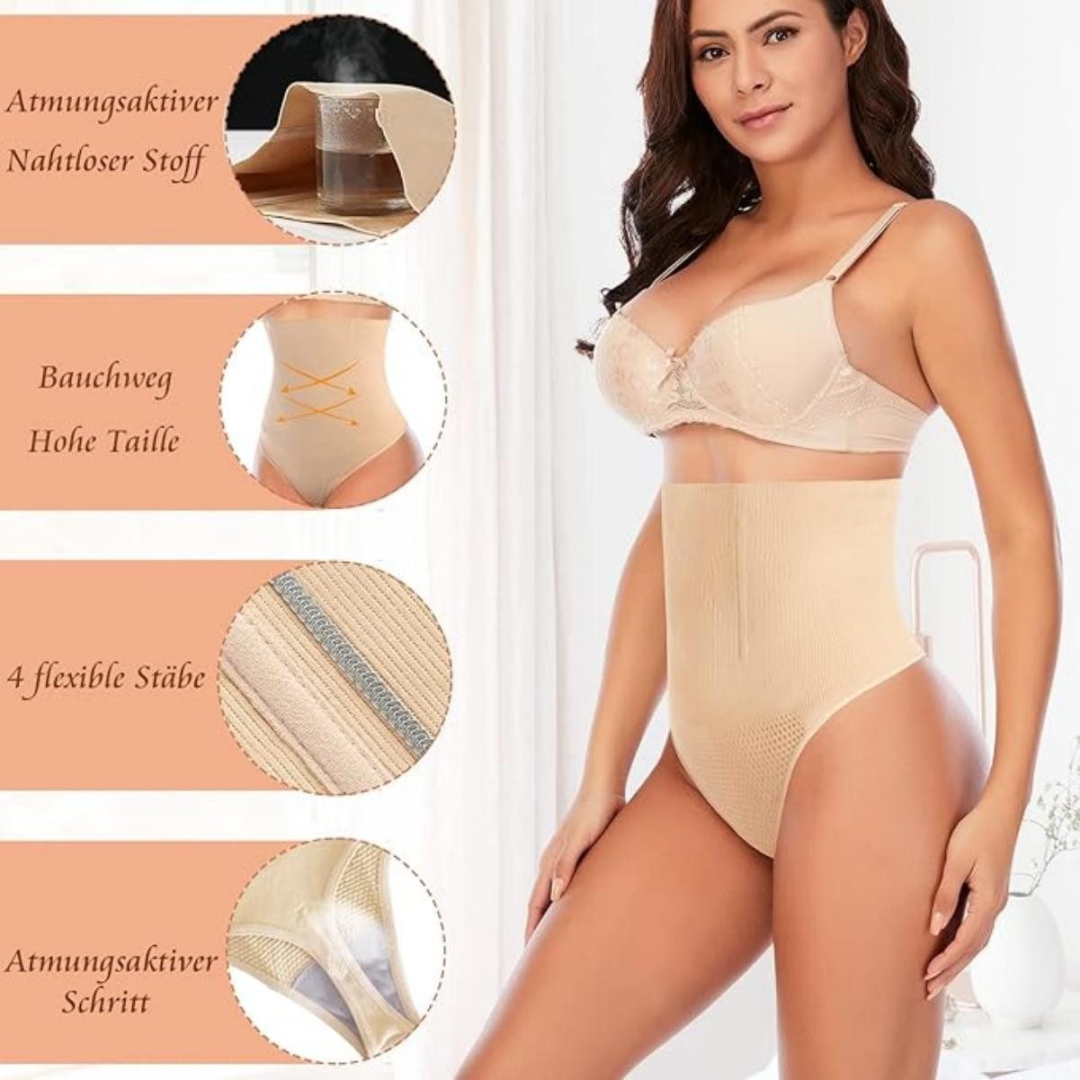 Bextsrack Taillenshaper Damen Bauchweg Unterhose Slips String Tanga Shapewear Miederhose