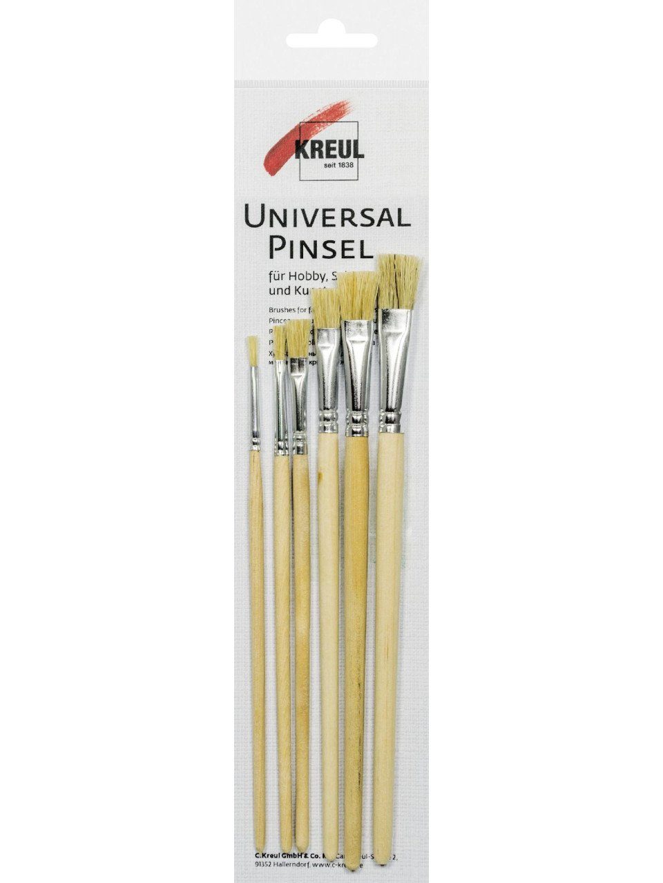 Kreul Flachpinsel Kreul Hobby Line Universalpinsel 6er Set