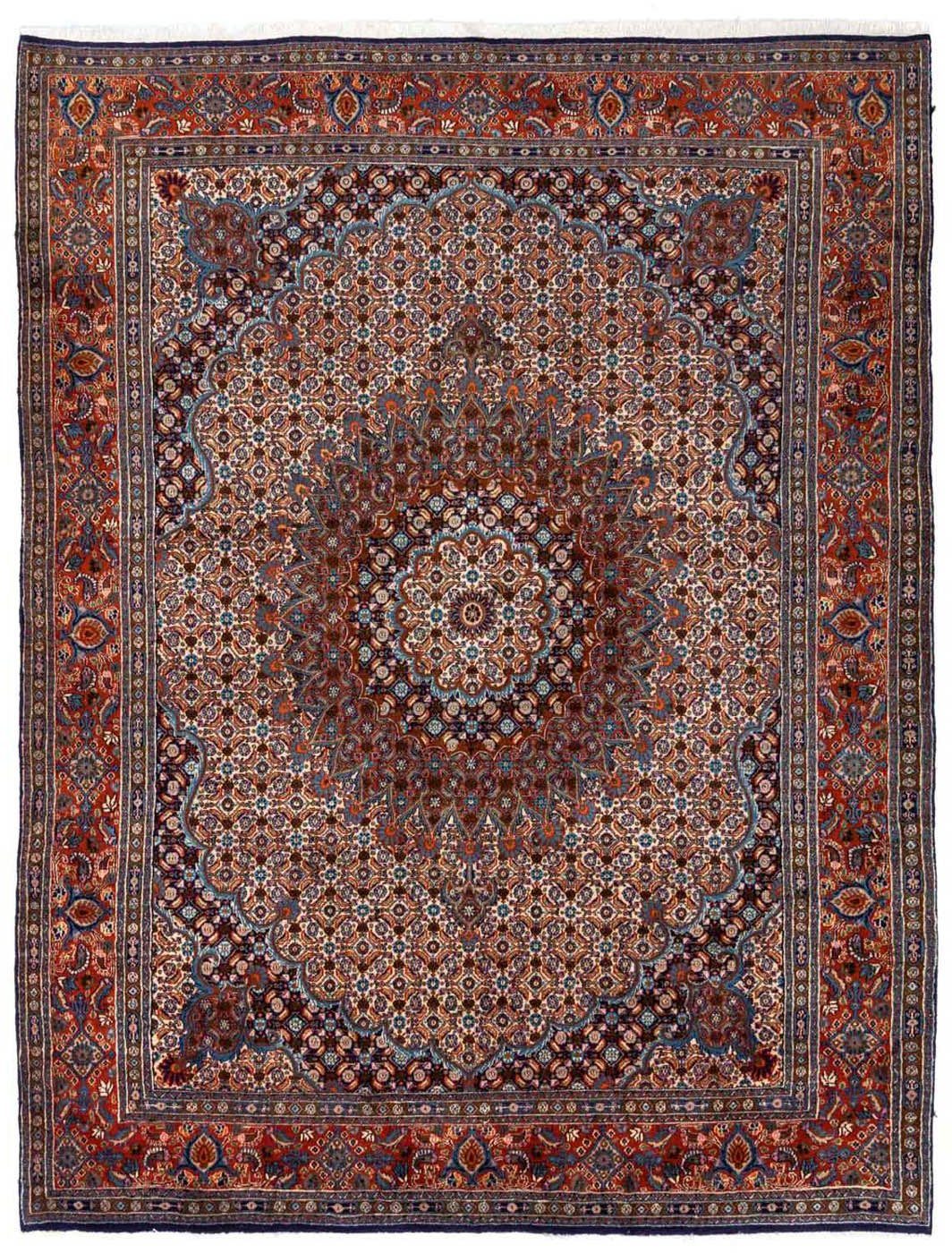 Wollteppich Abadeh Medaillon Rosso scuro 10 rechteckig, x cm, Handgeknüpft morgenland, Höhe: 110 162 mm