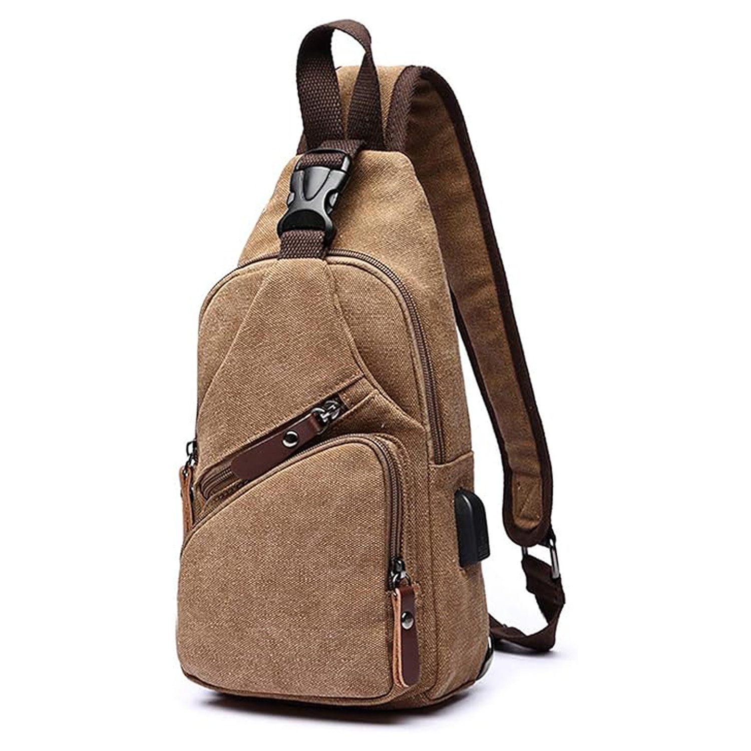 Schultertasche Brusttasche Sling Schulter Rucksack Rucksäcke Crossbody Umhängetasche