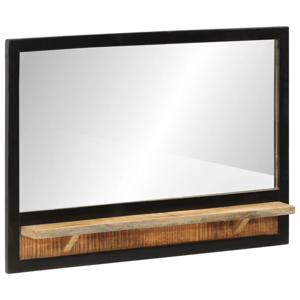 Spiegel Spiegel mit Ablage 80x8x55 cm Glas und Massivholz