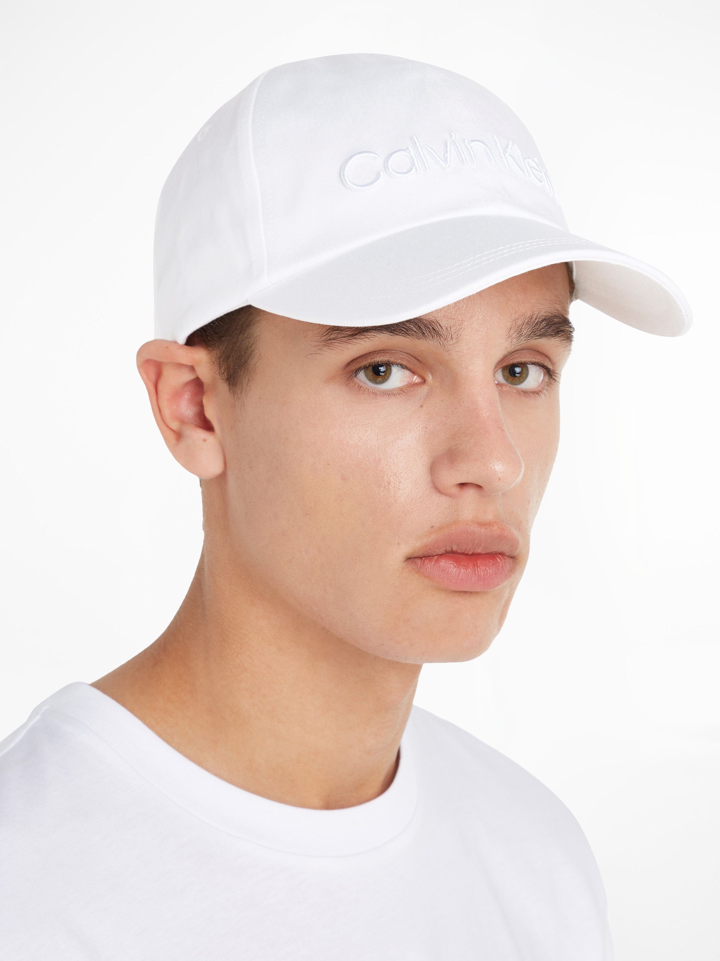 Calvin Klein Baseball Cap CALVIN EMBROIDERY BB CAP WHITE