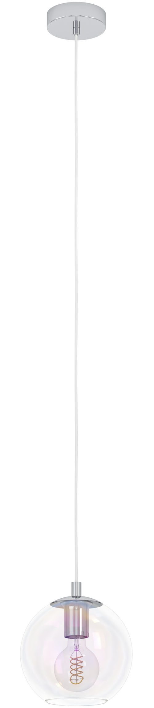 EGLO Hängeleuchte ARISCANI 2 Pendellampe - Stahl - E27 - 1X60W - IP20, ohne Leuchtmittel, Hängelampe, Deckenlampe, Wohnzimmer, Esszimmer, H110 x Ø20 cm