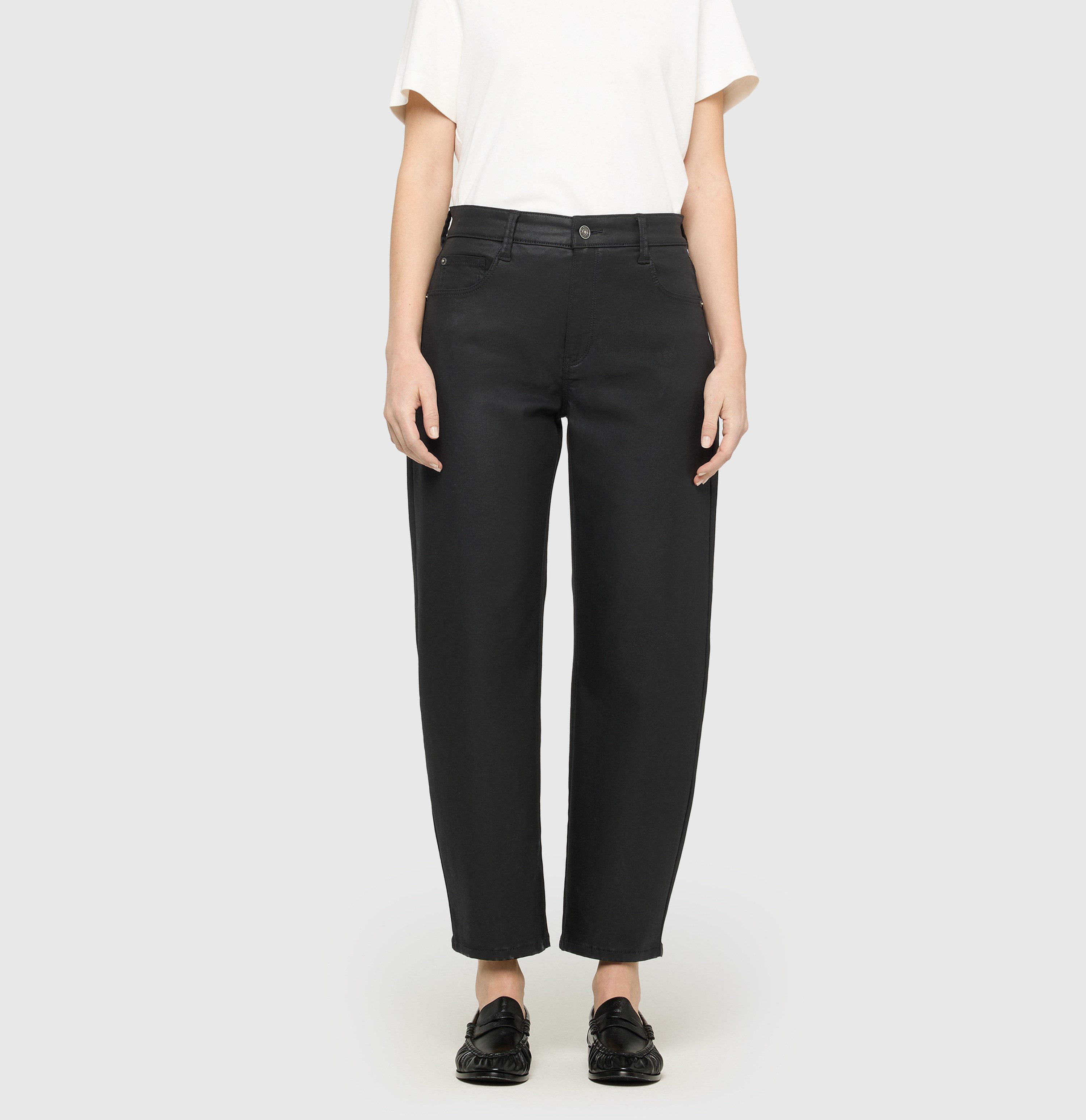 MAC Lederimitathose Danny 2.3 coated Loose Fit, Barrel Leg, O-Shape