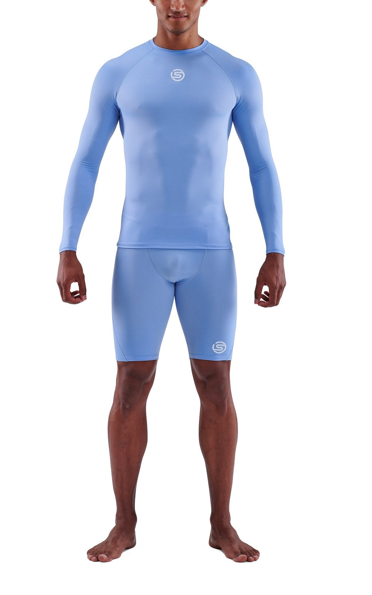 Skins Langarmshirt 1-Series Long Sleeve (enganliegend) skyblau Herren