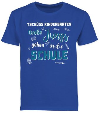 Shirtracer T-Shirt Tschüss Kindergarten Große Jungs Einschulung Junge Schulanfang Geschenke