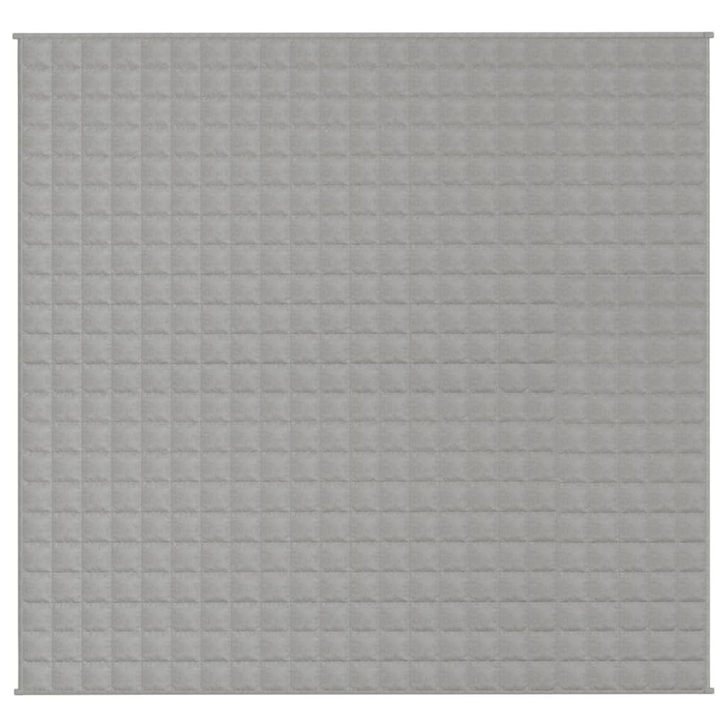 vidaXL Bettüberwurf Gewichtsdecke Grau 220x230 cm 15 kg Stoff