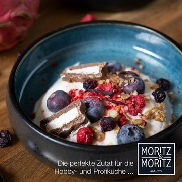 Moritz & Moritz Dessertschale Dip Schalen Blau, Steinzeug, (4er Set), Dip Schälchen aus Steinzeug für Dessert