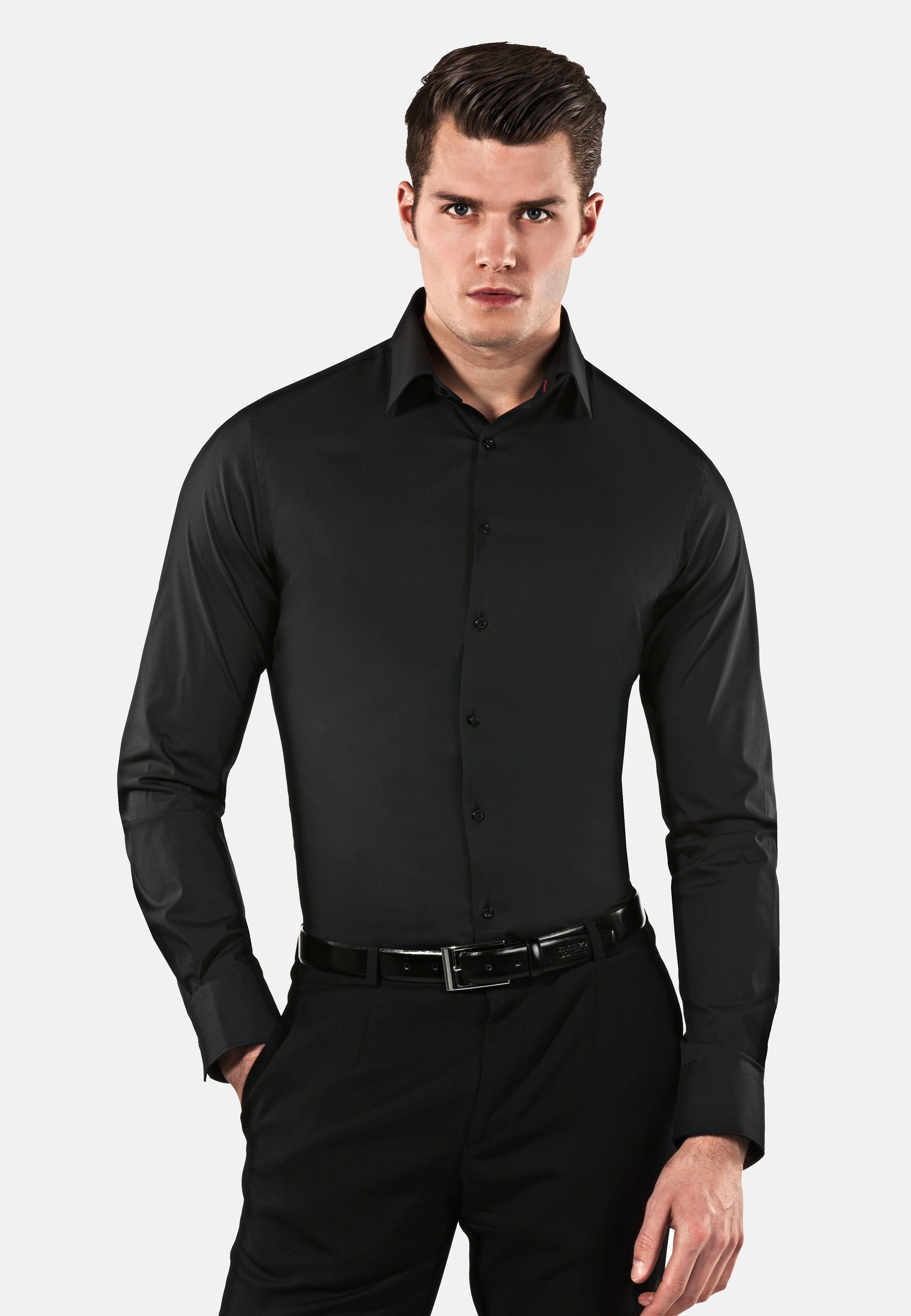 Vincenzo Boretti Businesshemd super tailliert stretch