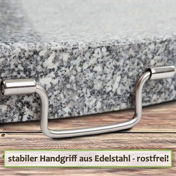 anaterra Schirmständer Sonnenschirmständer Granit 25/30kg Rund/Eckig mit Rollen Schirmständer