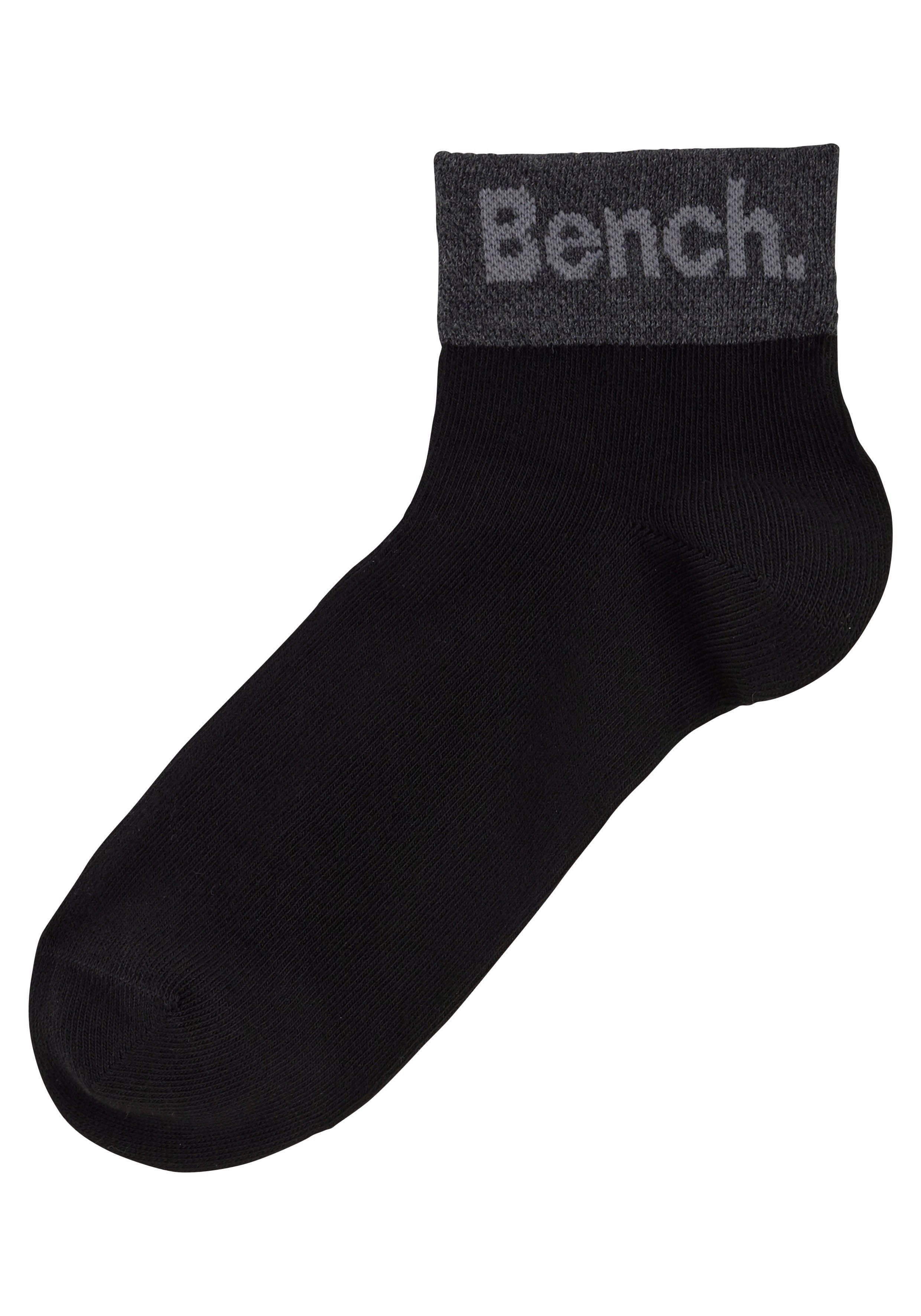 Bench. Kurzsocken Damen Herren Kurze Socken, für Freizeit und sportliche Aktivitäten (Packung, 8-Paar, Gr. 35-38 bis 43-46) mit eingestricktem Schriftzug am Bün – Bild 3 von 5
