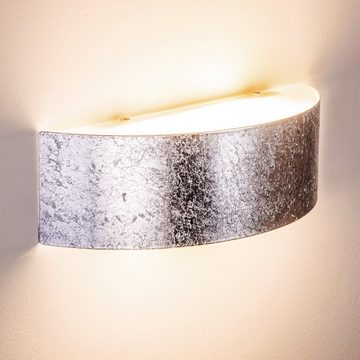 hofstein Wandleuchte »Bombile« Wandlampe aus Metall/Glas in Silber, ohne Leuchtmittel, moderne mit Up & Down-Effekt, 2xG9, Innen mit Lichteffekt