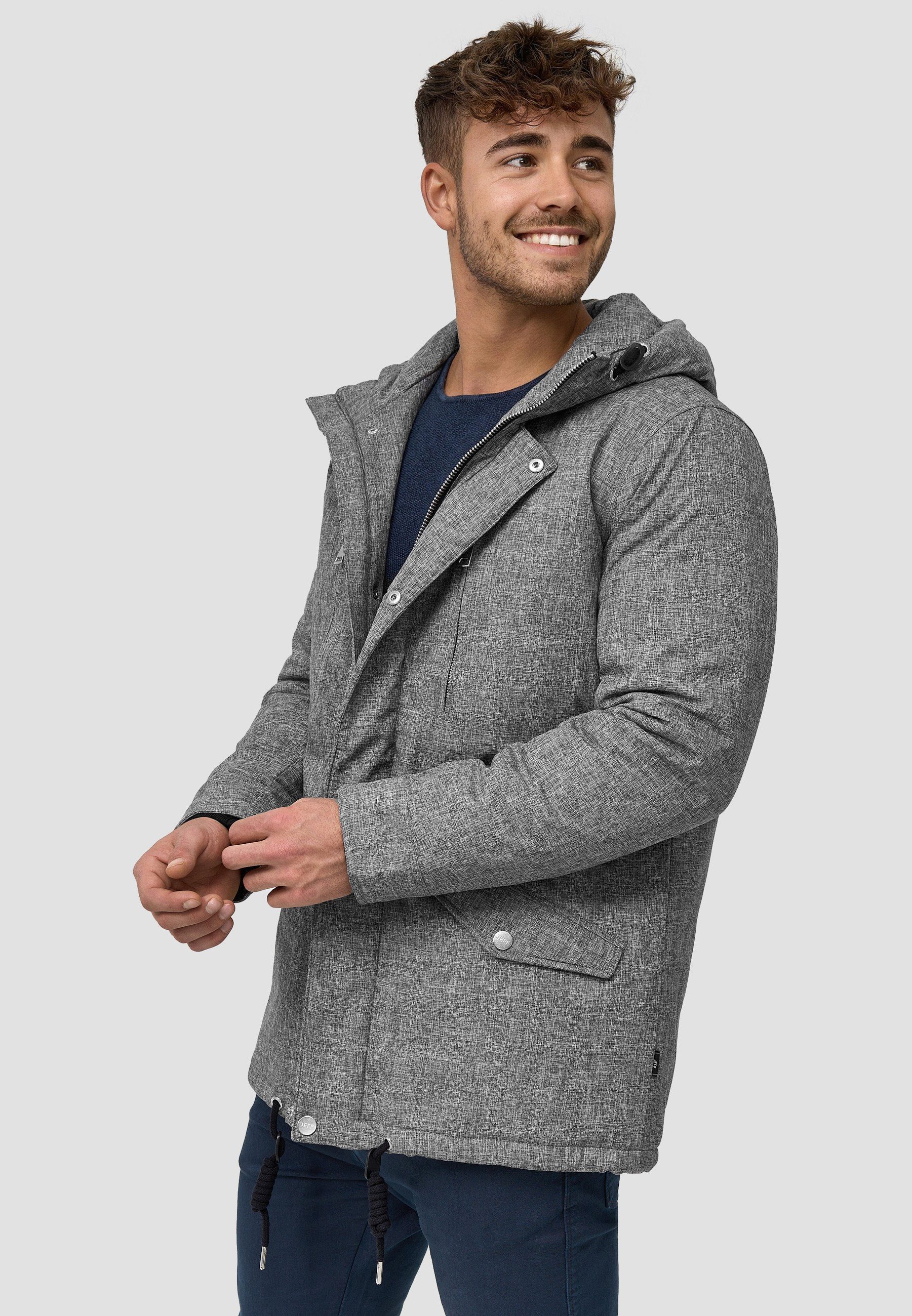 Jeff Winterjacke Anders Lt Mix Grey