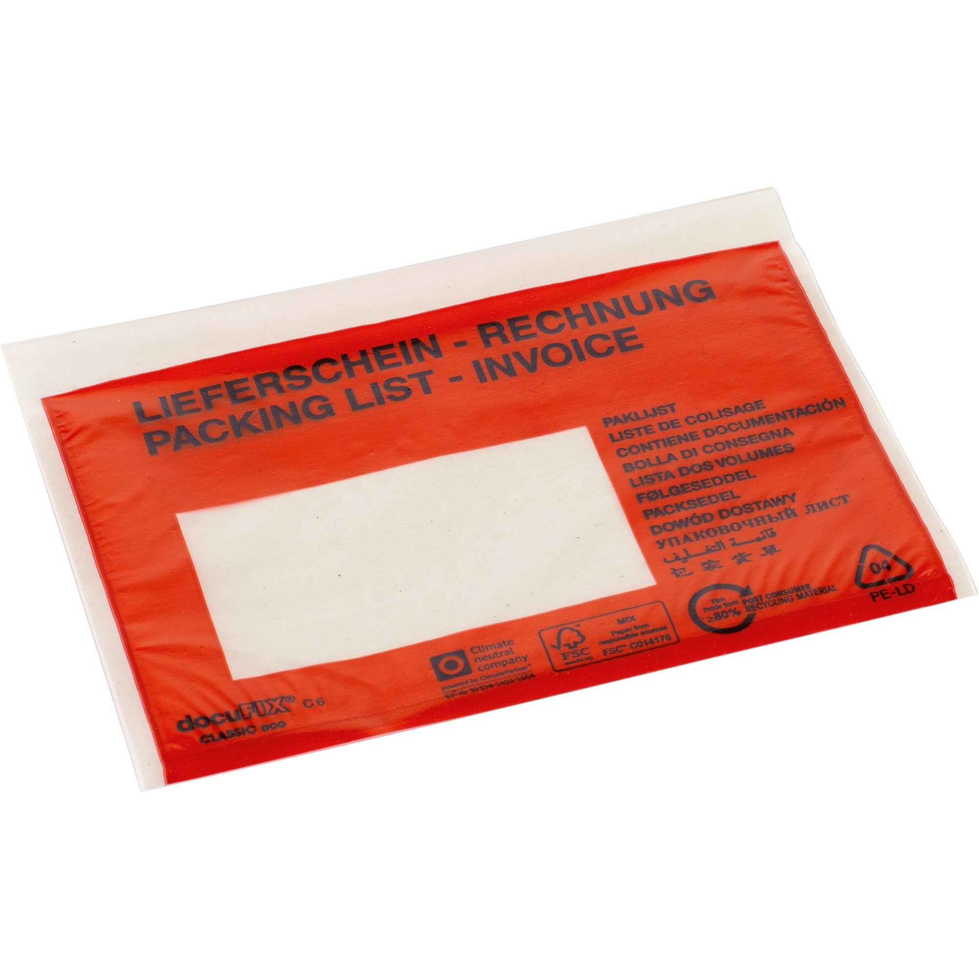 Docufix Versandtasche docuFIX® CLASSIC Lieferscheintaschen eco
