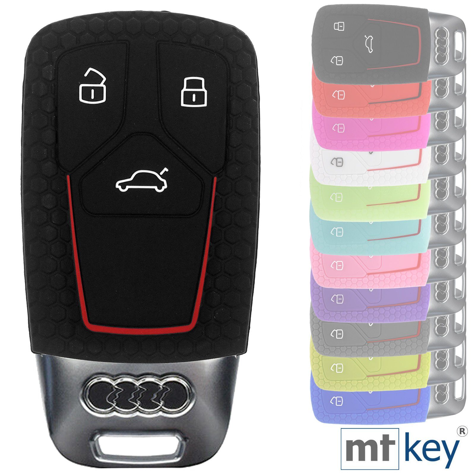 mt-key Schlüsseltasche Autoschlüssel Softcase Silikon Schutzhülle günstig online kaufen