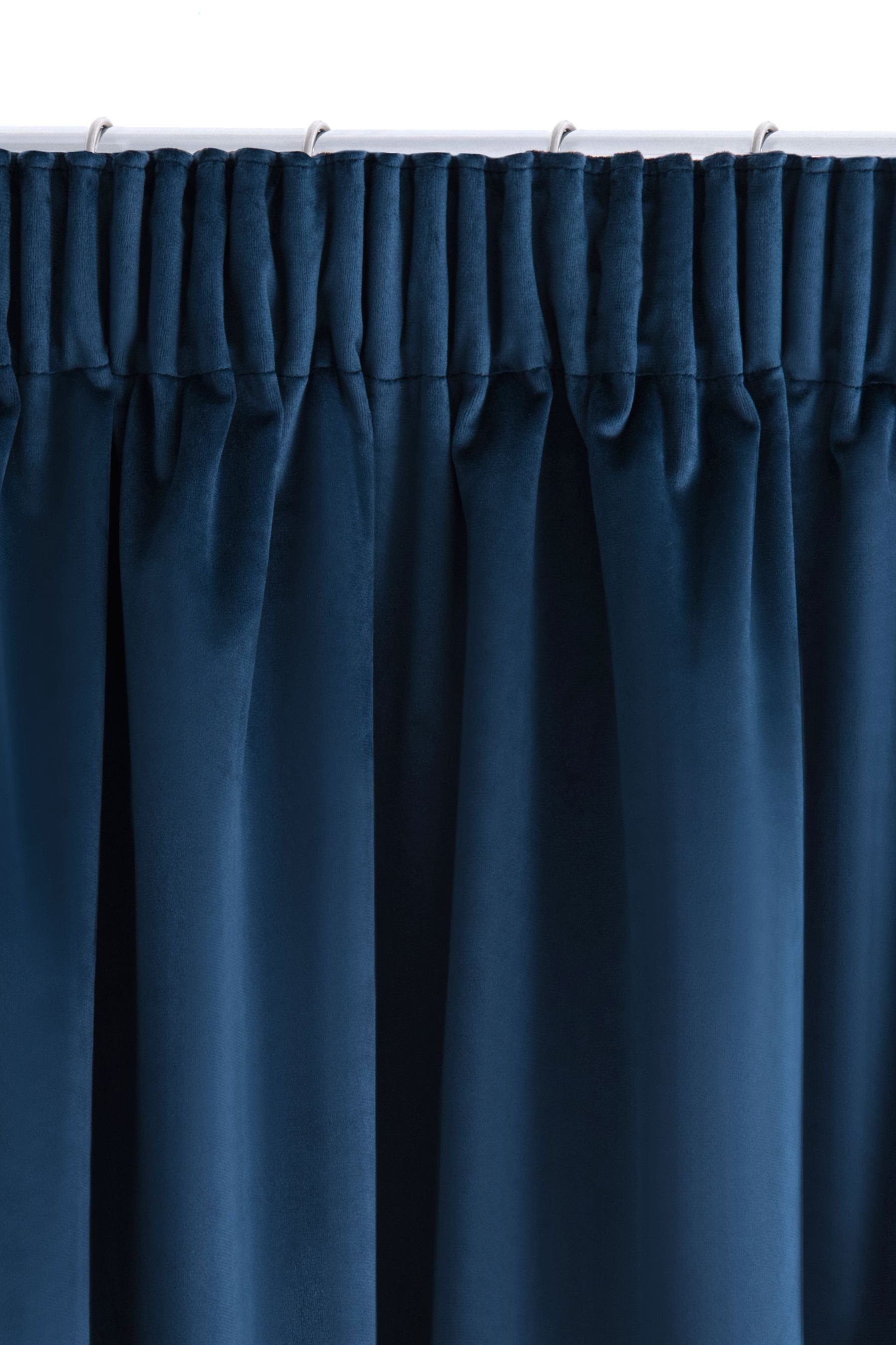 Thermo-Verdunklungsgardine, Next, Vorhang (2 St) Navy Bleistiftfalten, Samt, Blue