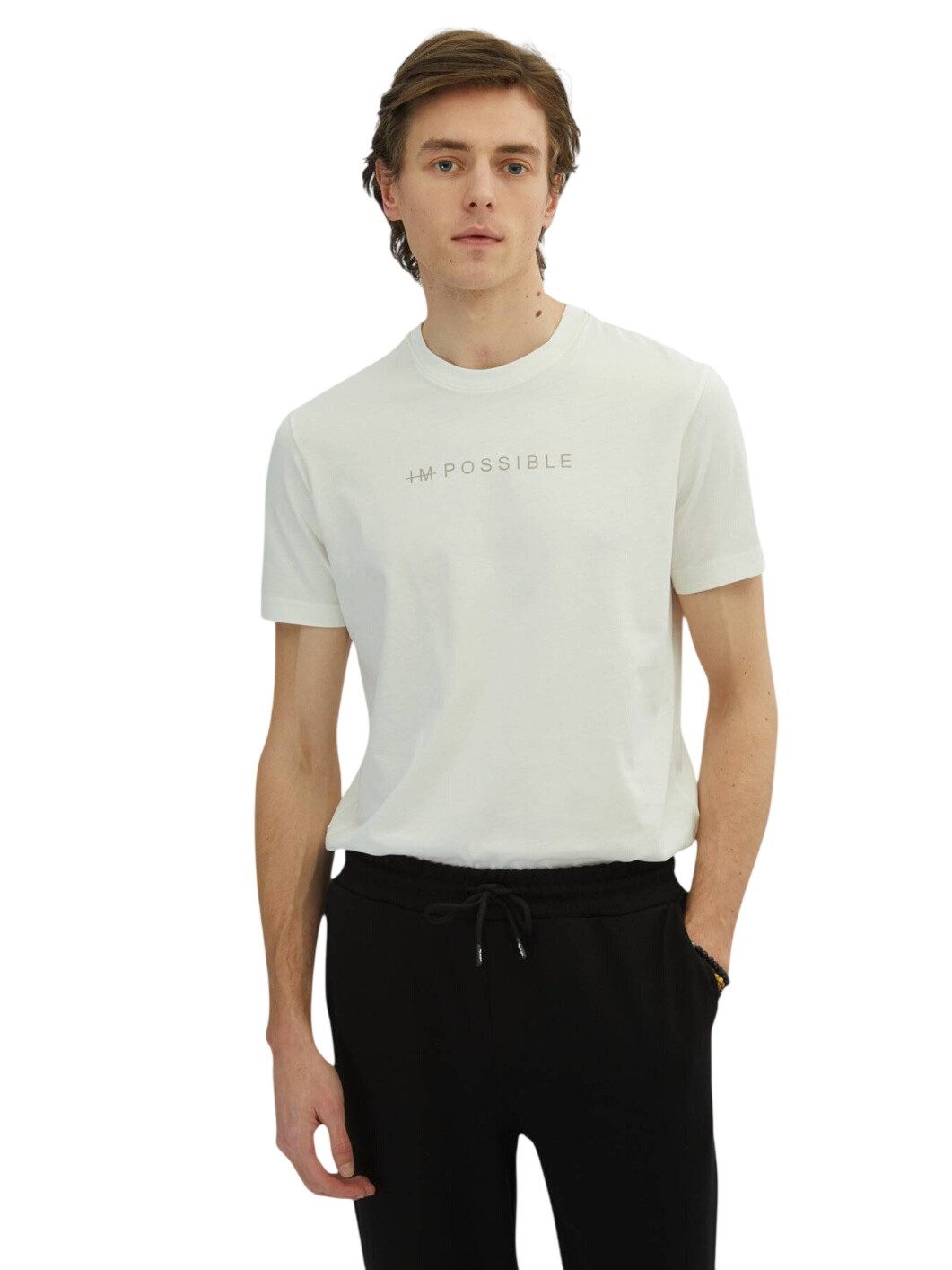 KİP T-Shirt Bedrucktes Fahrrad-Kragen 100% Baumwoll-T-Shirt