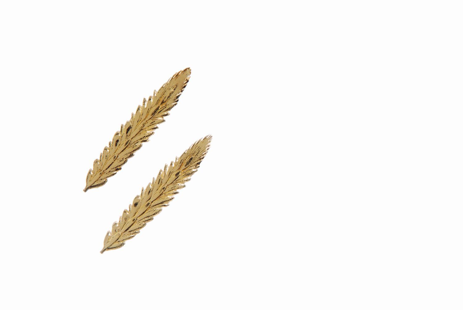 INNA-Glas Stumpenkerze Wachsverzierung Ähren WASILISA, 2 Stück, Gold, 4,5x9cm