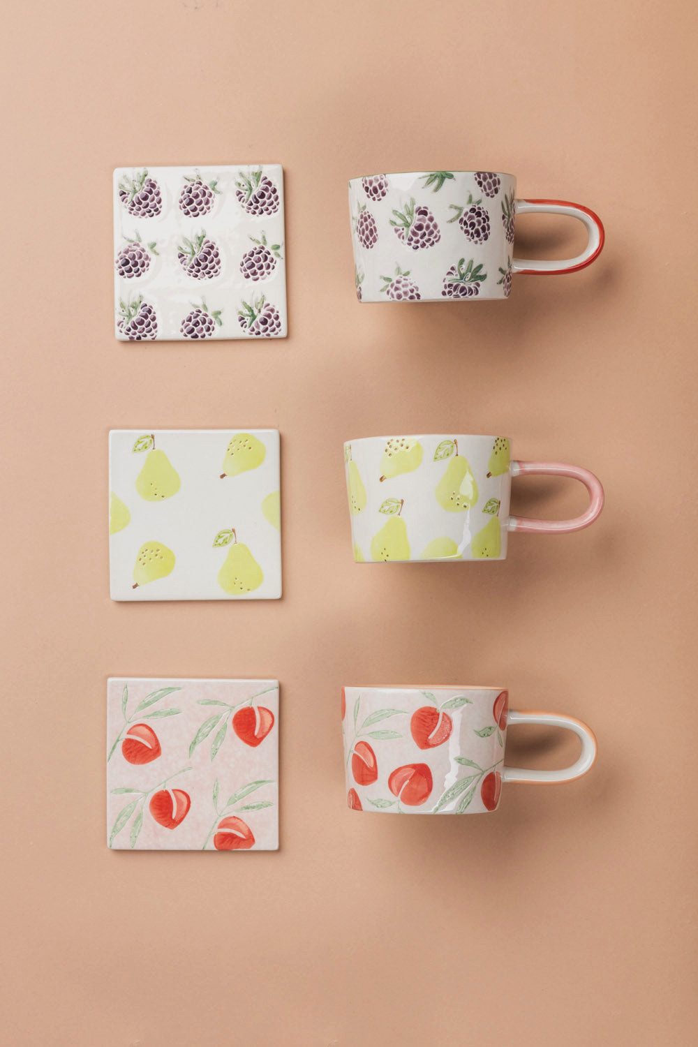 Tranquillo Tasse Untersetzer VINTAGE GARDEN berry