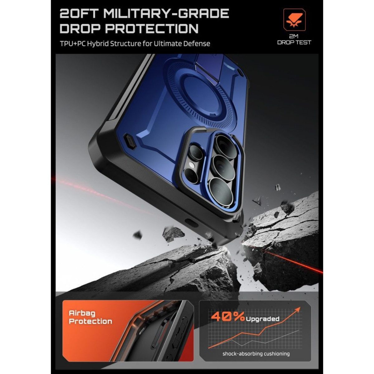 Supcase Schutz-Set Unicorn Beetle Pro Mag Hülle + Schutzglas für Samsung Galaxy S26 Ultra 6,9 Zoll, Mit Gürtelclip für sicheren und schnellen Zugriff unterwegs – Bild 3 von 5