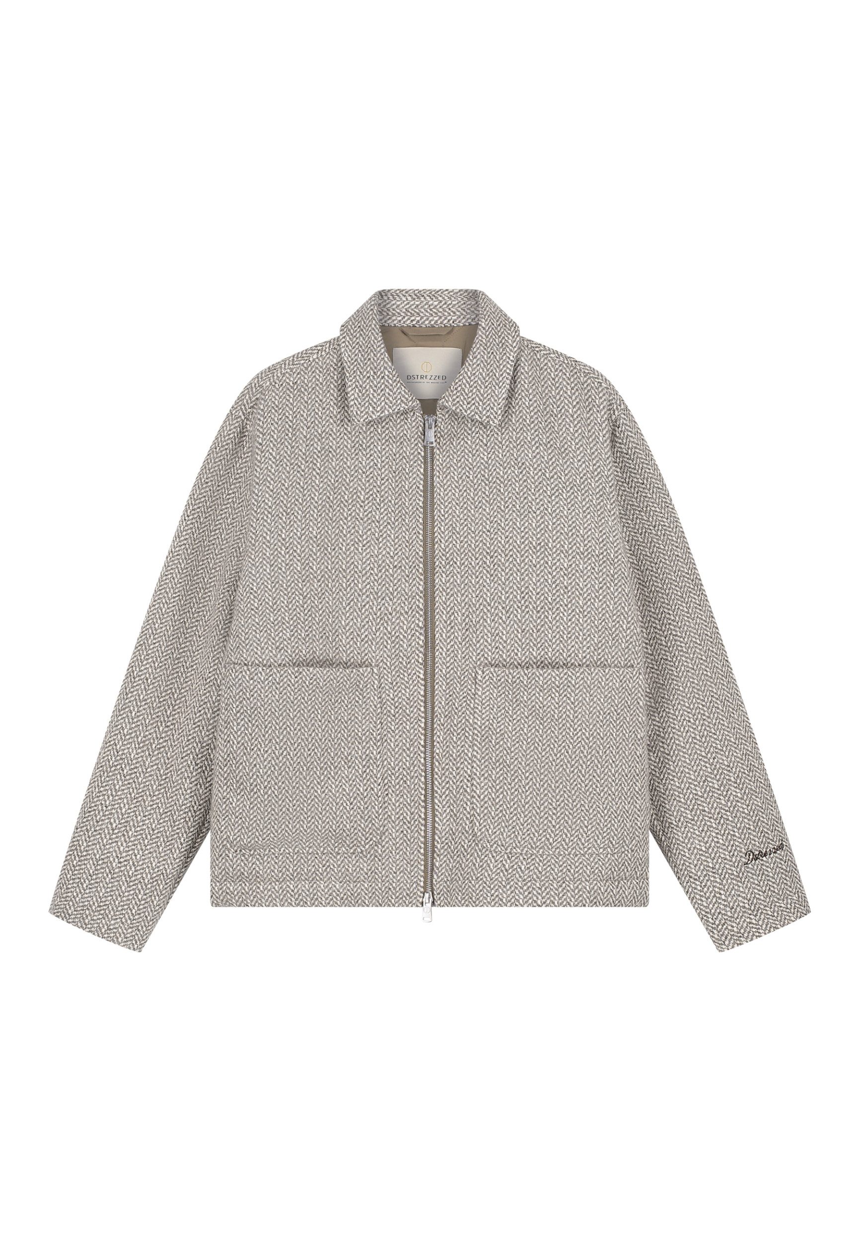 Dstrezzed Wolljacke Modische Wolljacke im Harrington-Stil - Jacke für Herren