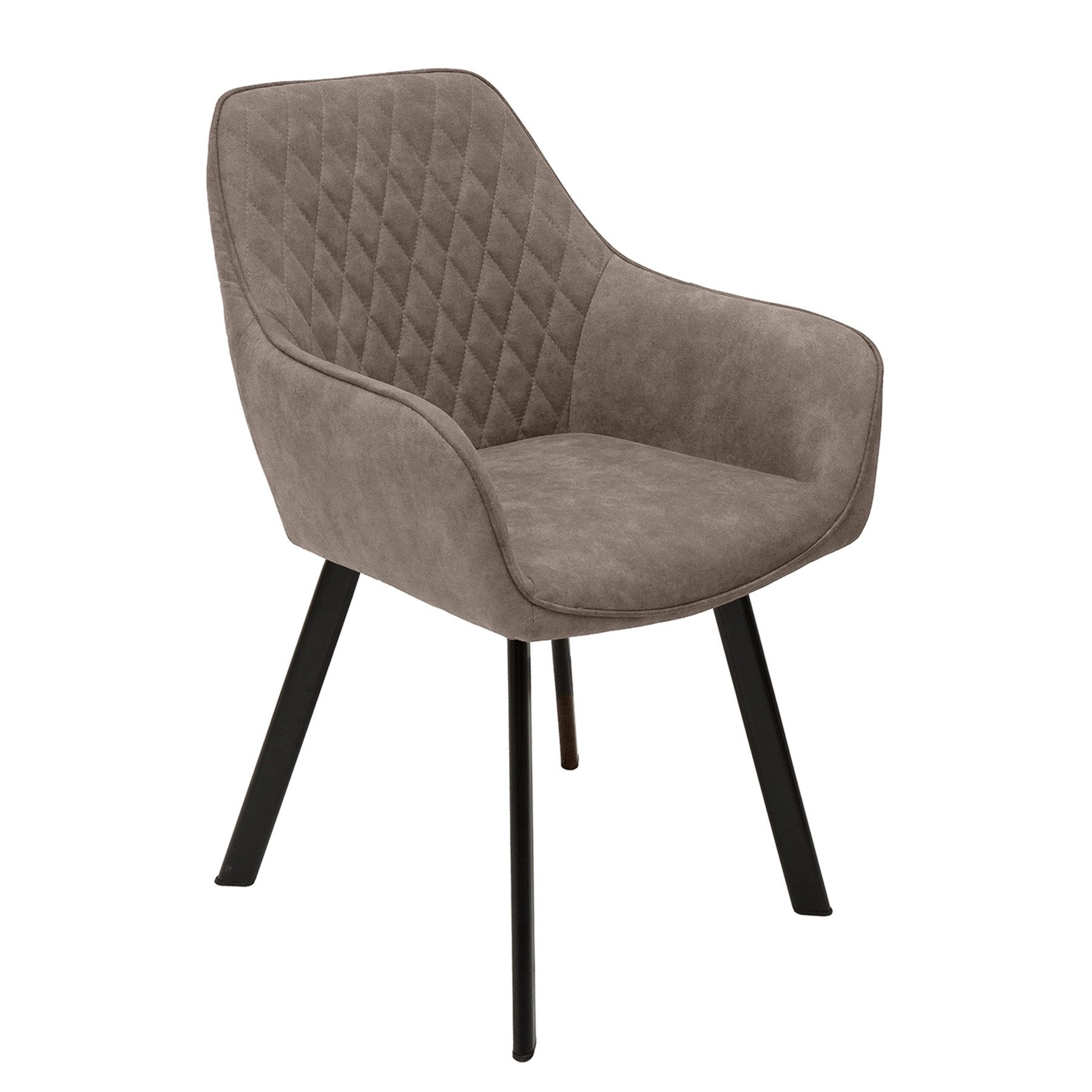 riess-ambiente Polsterstuhl PALERMO taupe / schwarz (Einzelartikel, 1 St), günstig online kaufen