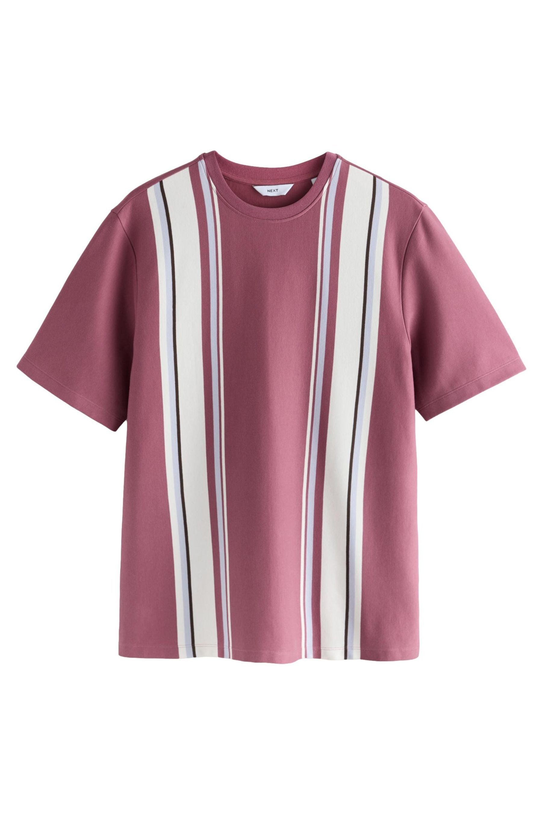 Next T-Shirt Edles T-Shirt mit vertikalen Streifen (1-tlg)