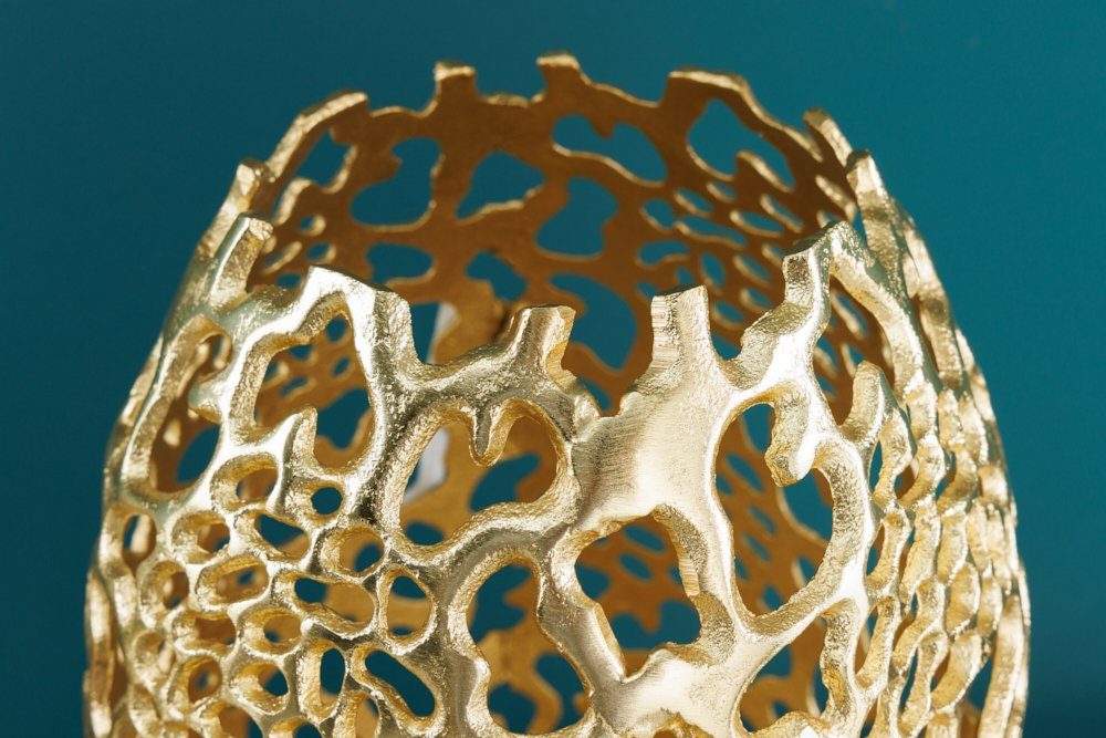 riess-ambiente Dekovase ABSTRACT LEAF 50cm gold (Einzelartikel, 1 St), Wohnzimmer · Handmade · Metall · Gold-Design · Schlafzimmer – Bild 5 von 5