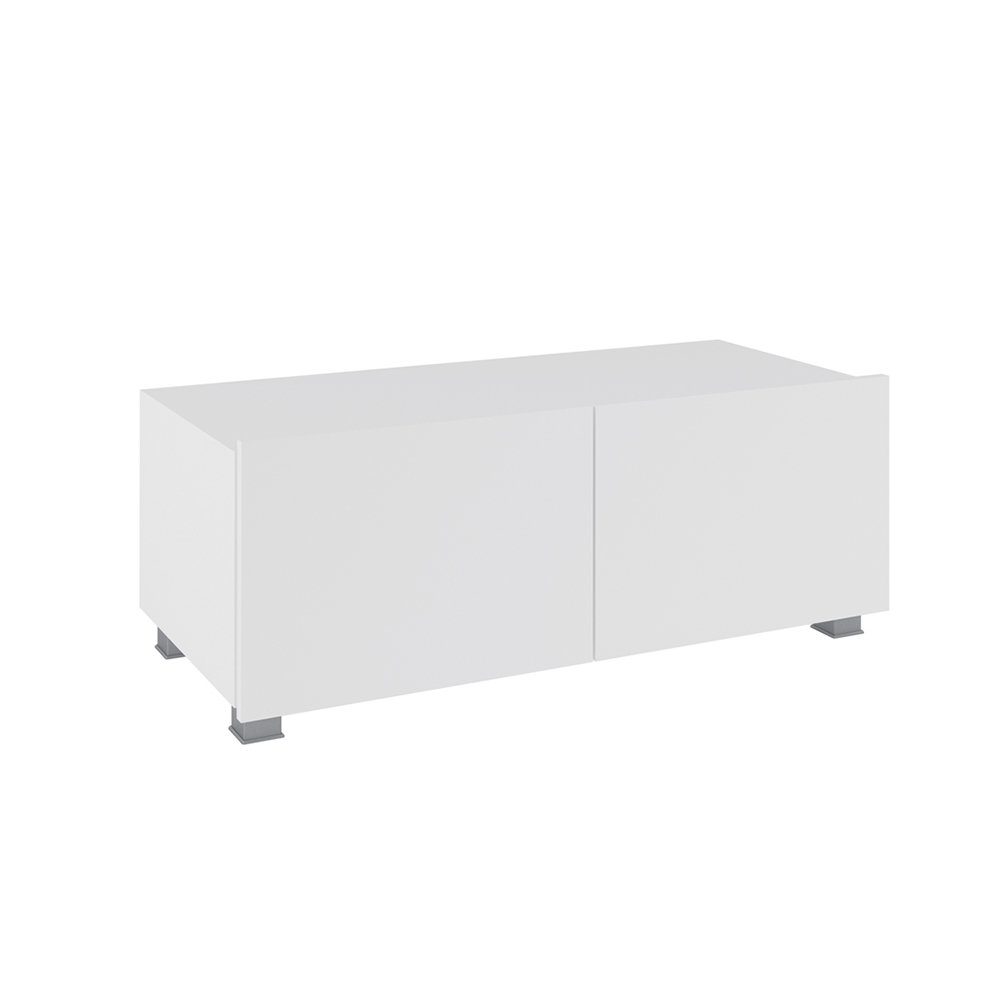 Lomadox Lowboard CAIRNS-132, in weiß Hochglanz, Modern, grifflos günstig online kaufen