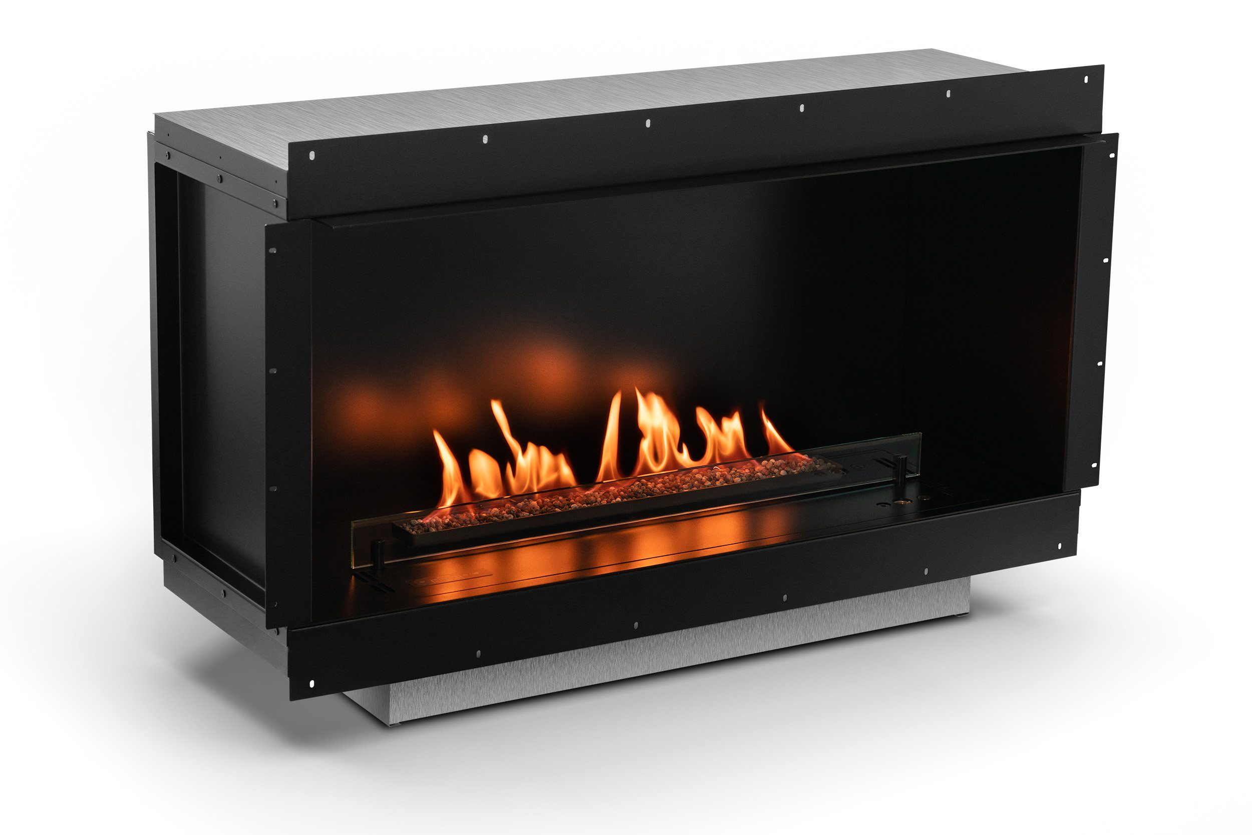 PLANIKA Echtfeuer-Dekokamin Ethanolkamin Neo Fireplace, Heizleistung mit Automatikbrenner