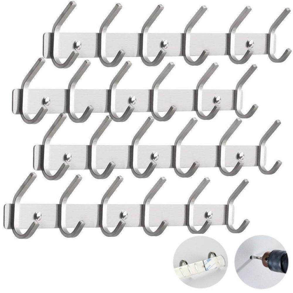 BlingBin Wandgarderobe 6 Haken Kleiderhaken Wand günstig online kaufen