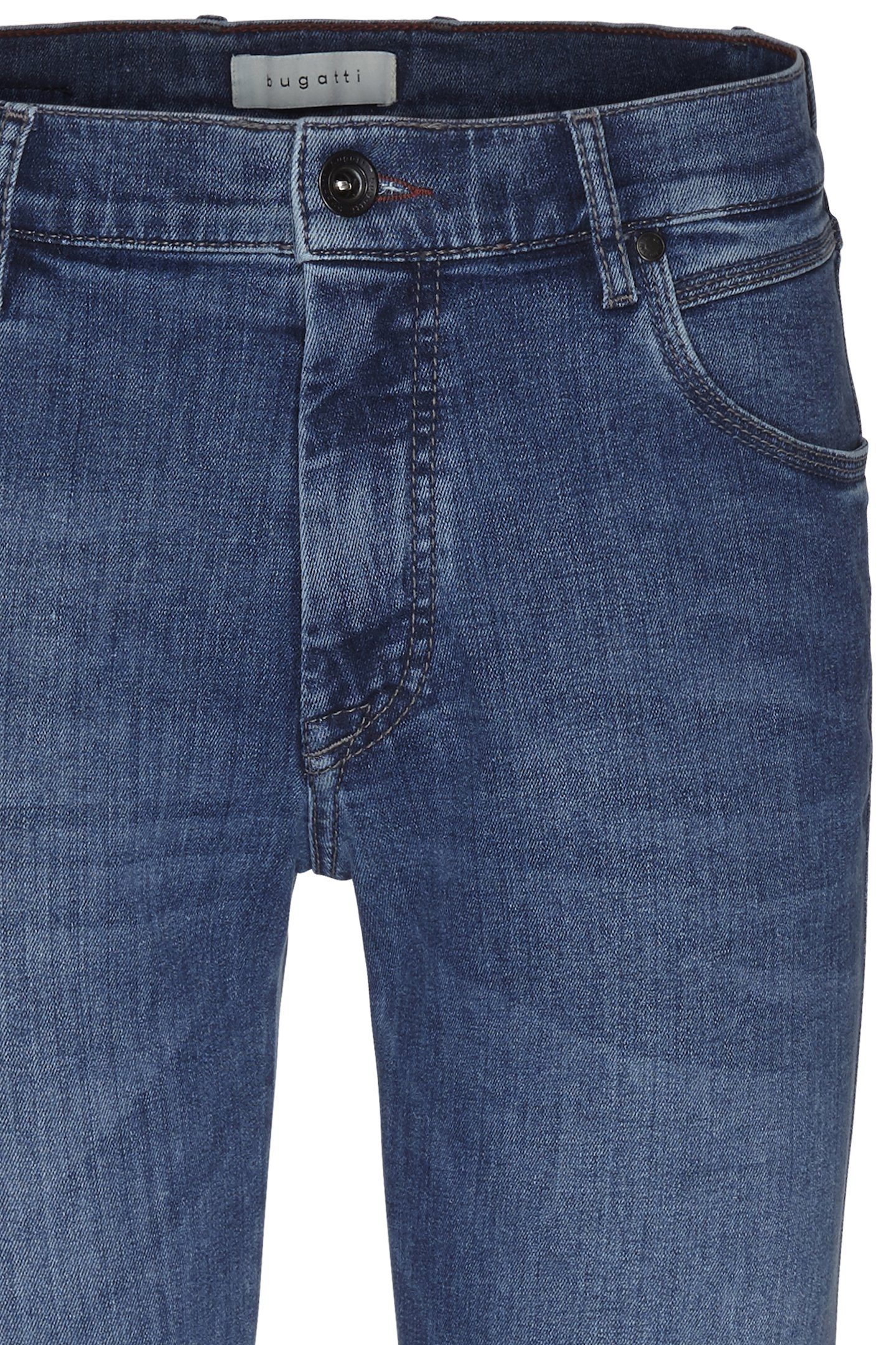 Stretch bugatti mit mittelpureblau Power 5-Pocket-Jeans