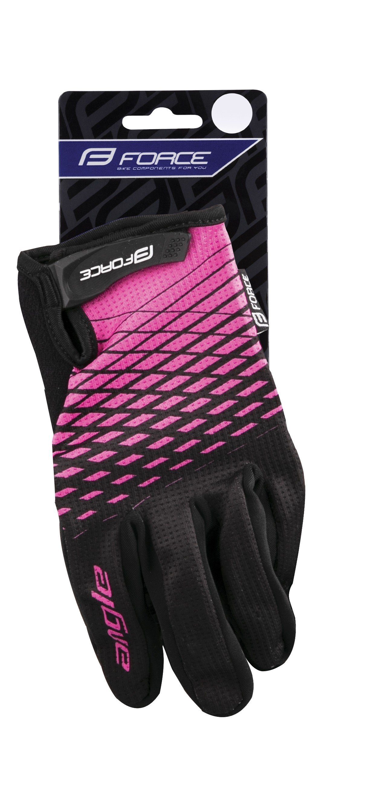 pink-schwarz FORCE °C Fahrradhandschuhe ANGLE +15 FORCE MTB Handschuhe plus