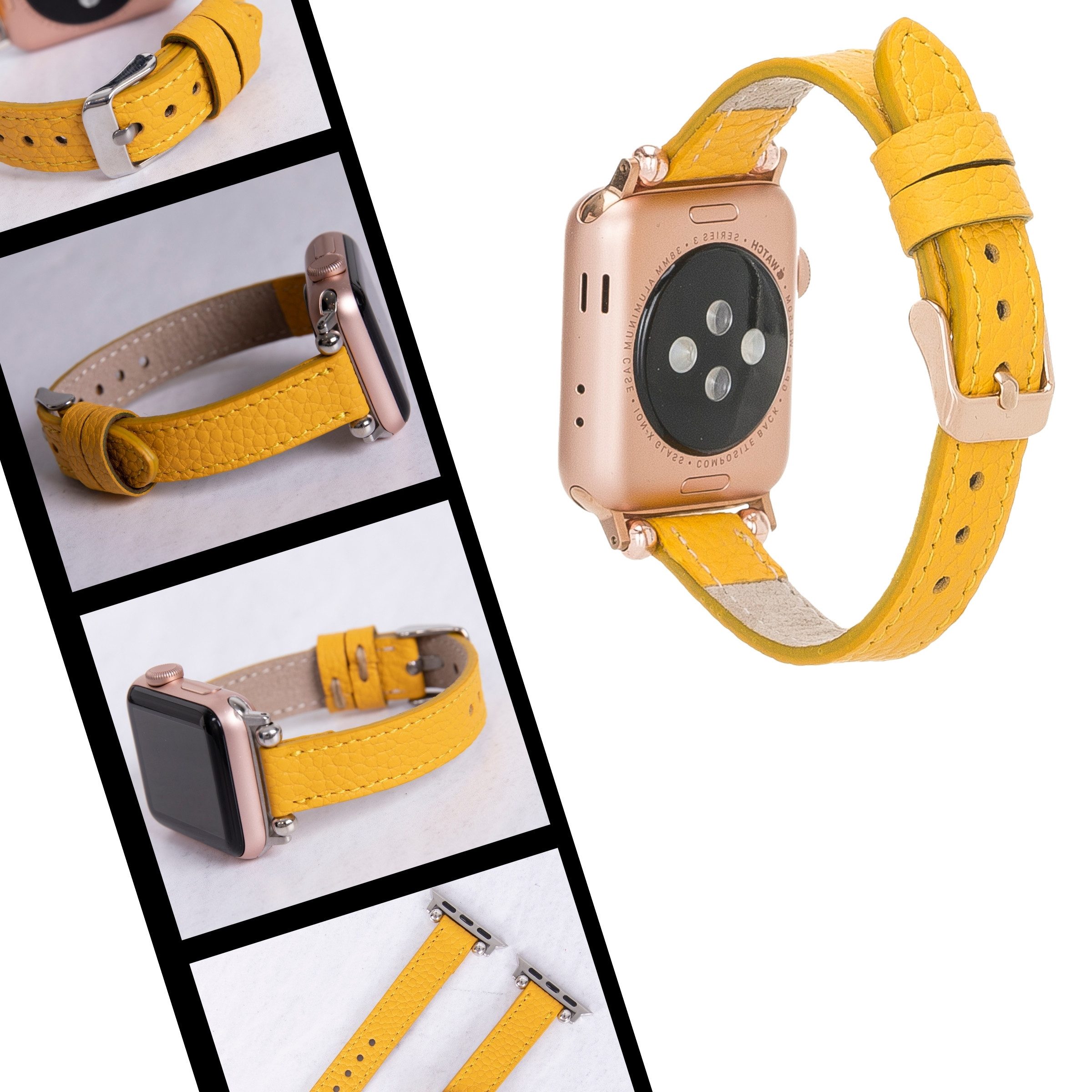 Renna Leather Smartwatch-Armband Apple Watch Band für Series 11/10 / Ultra/9/SE/8-1 Echtleder Armband
